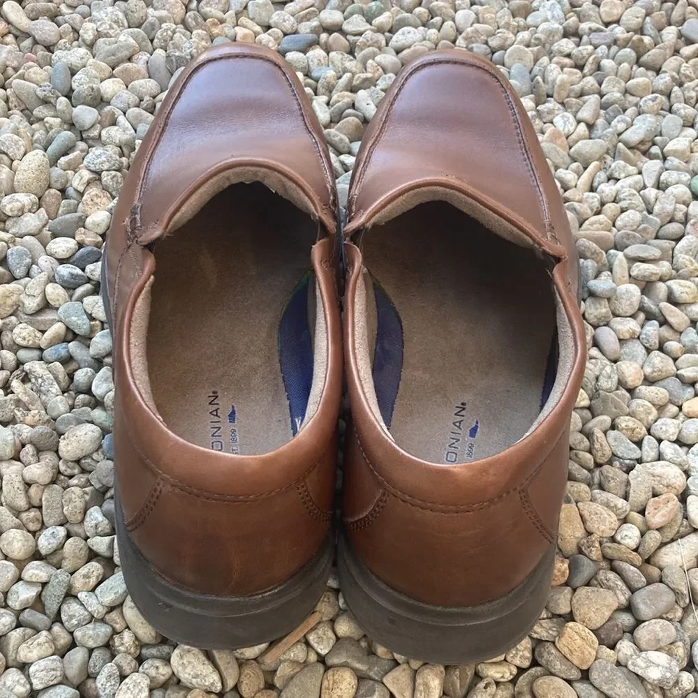Mens Bostonian Leather Brown Dress Slip On Shoes Size 11.5